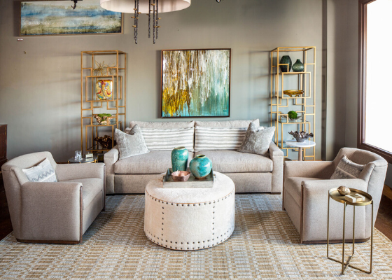 quality hope furnishings and interiors from Copper Creek Canyon create an inviting and casual elegant space